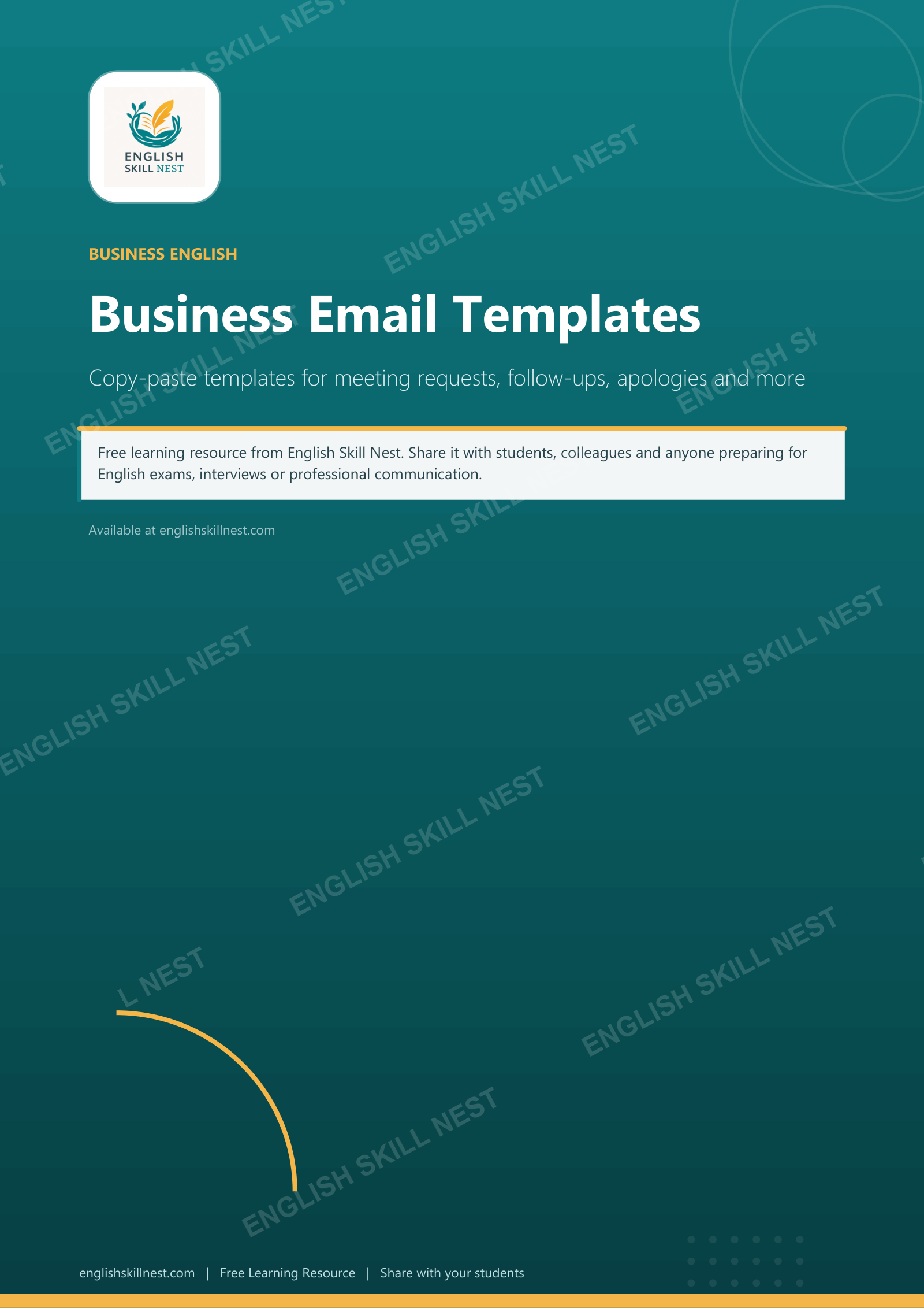 Business Email Templates - page 1 preview