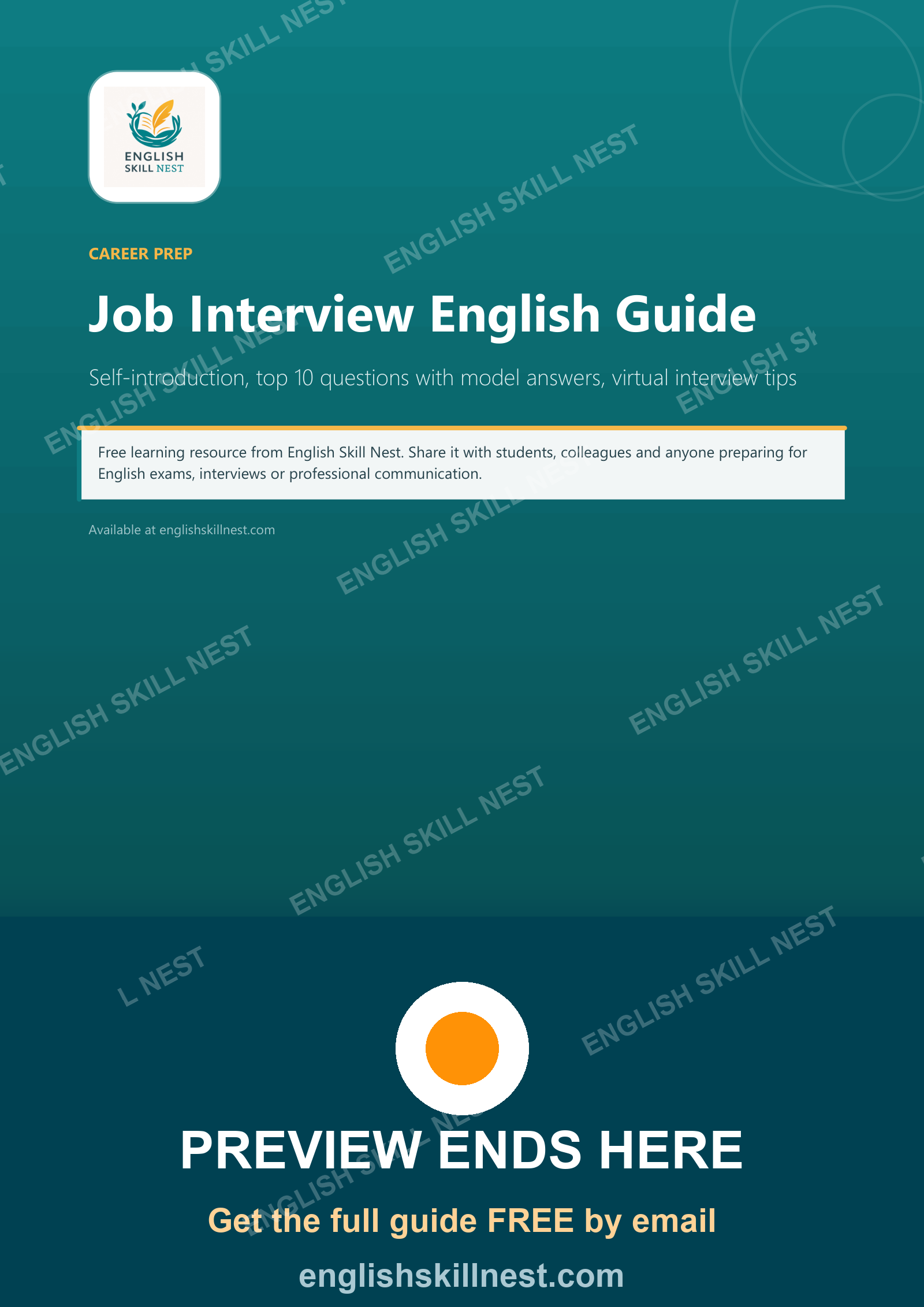 Job Interview English Guide - page 1 preview