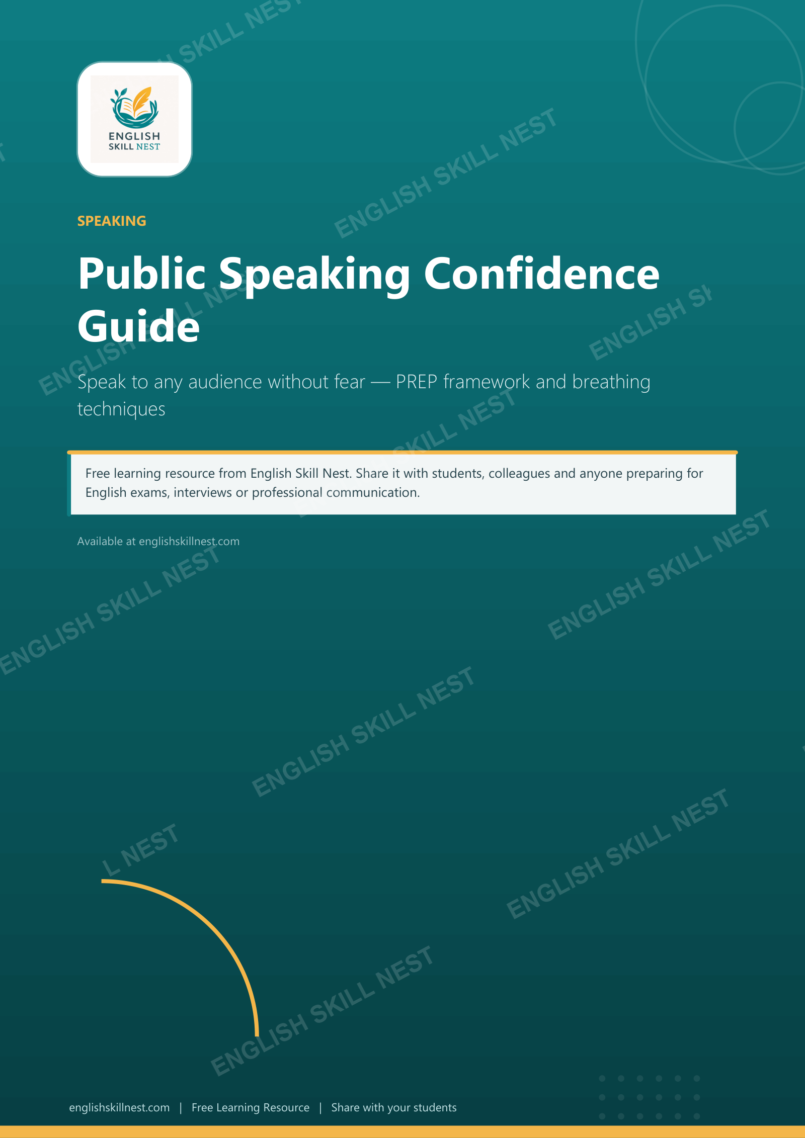 Public Speaking Confidence Guide - page 1 preview