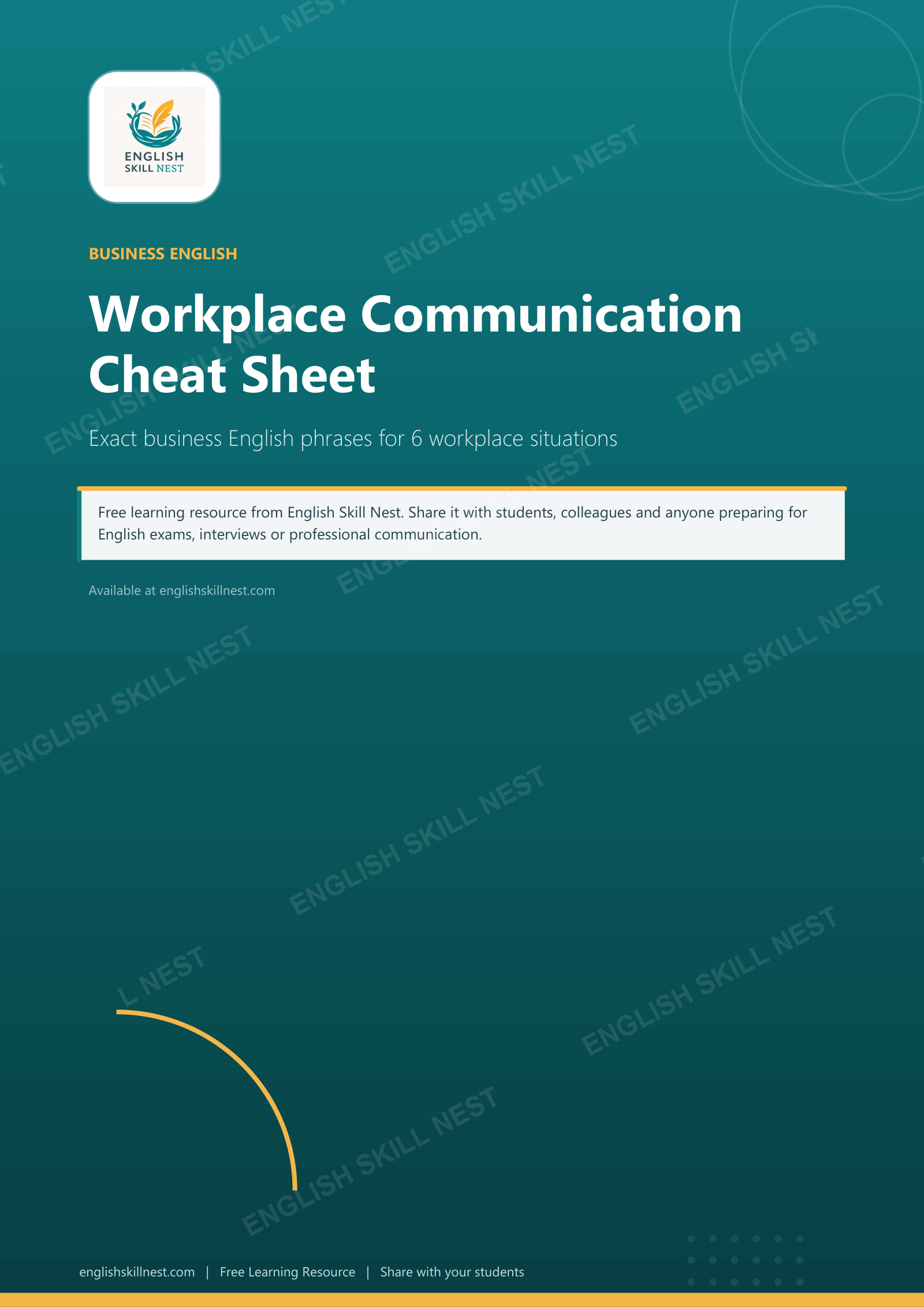 Workplace Communication Cheat Sheet - page 1 preview
